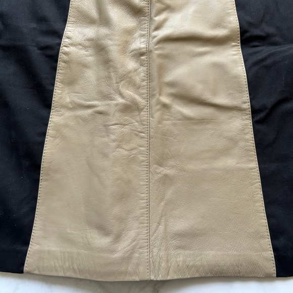 Judith & Charles Leather Panel Sheath Dress Sz 6 - Picture 9 of 17